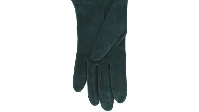 1980s Isabel Canovas Gauntlet Gloves with Cut Out Floral Motif