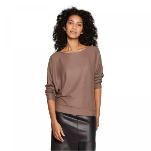A New Day Women's Casual Fit Dolman Long Sleeve Boat Neck Rib Knit T-Shirt