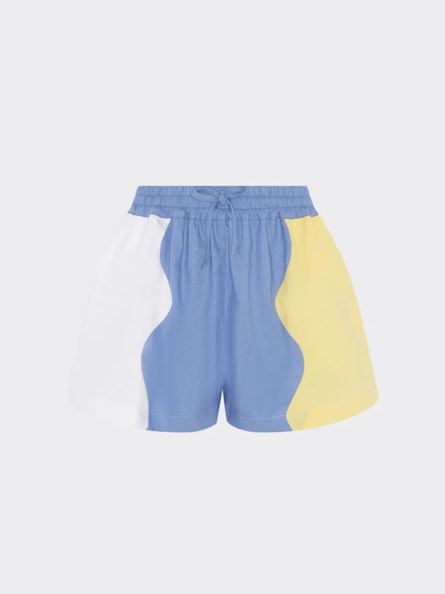 Agnese Colour Block Swirl Shorts - Size 14