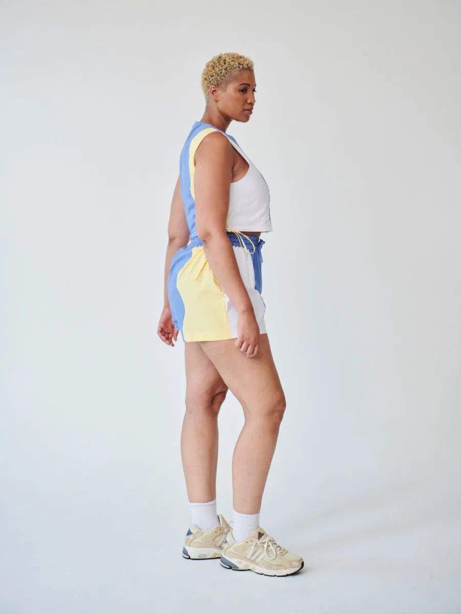 Agnese Colour Block Swirl Shorts - Size 14