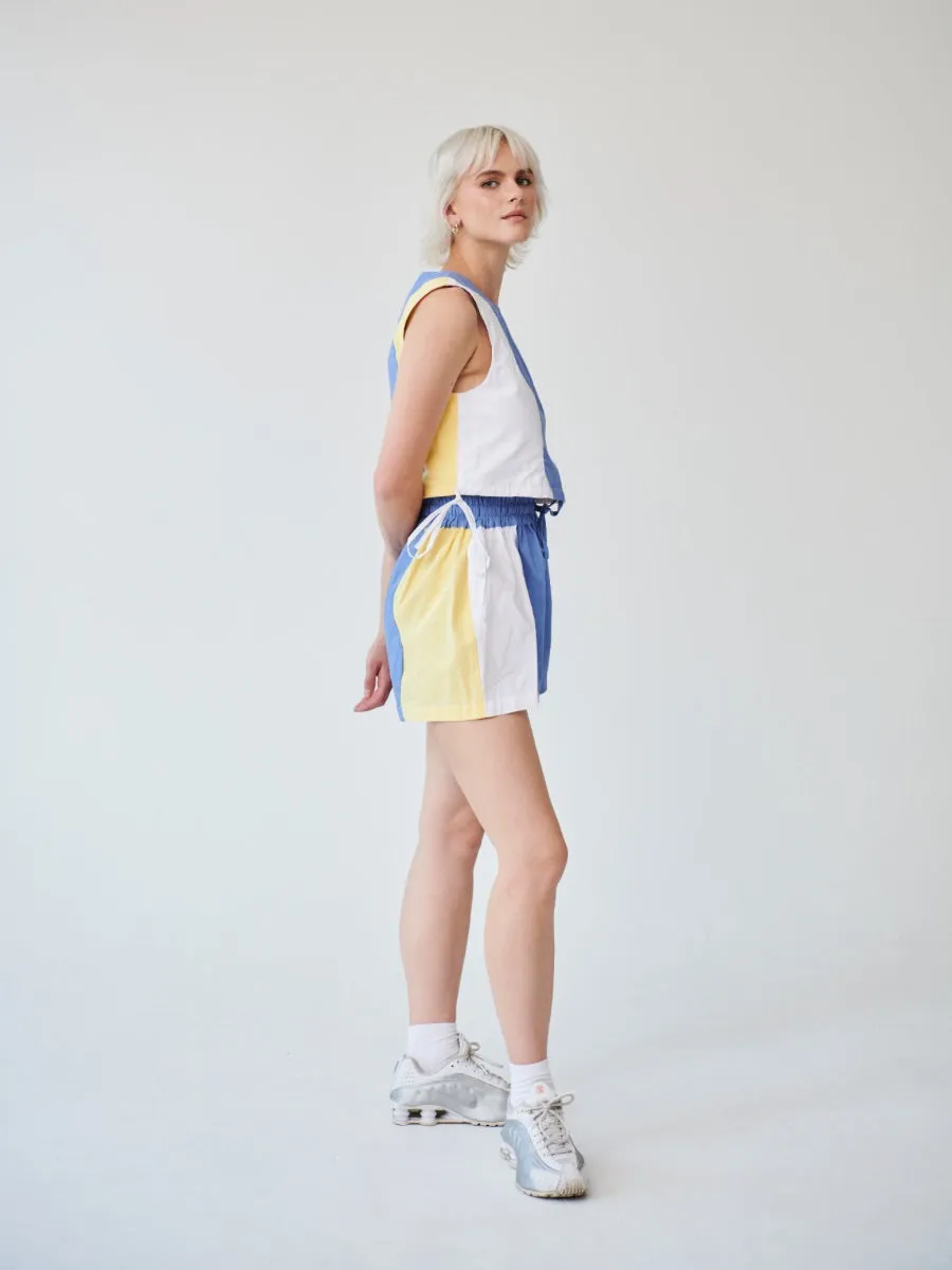 Agnese Colour Block Swirl Shorts - Size 14