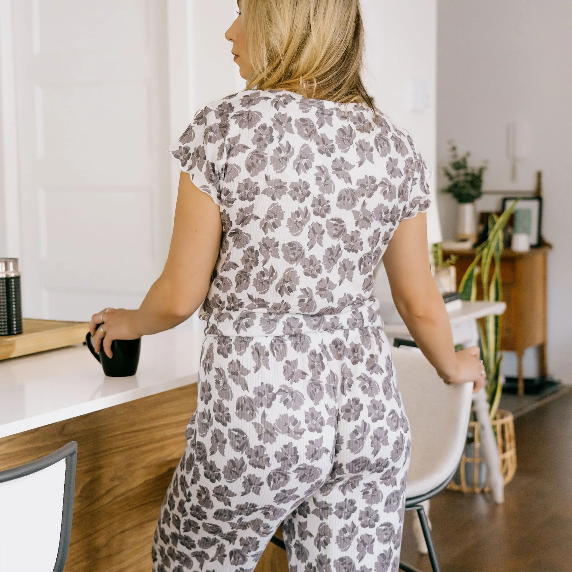 All Over Print Merrow Edge Short Sleeve PJ Set