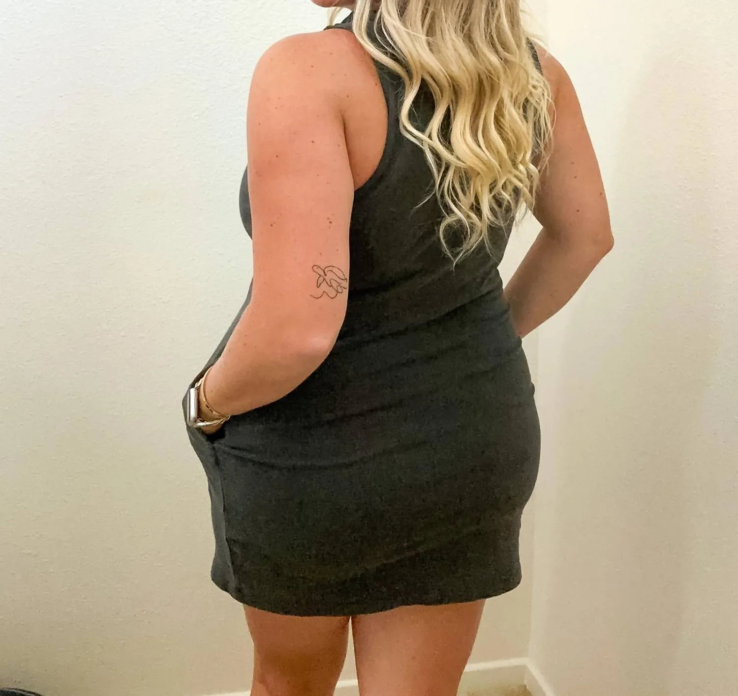 All The Time Tank Dress In Charcoal