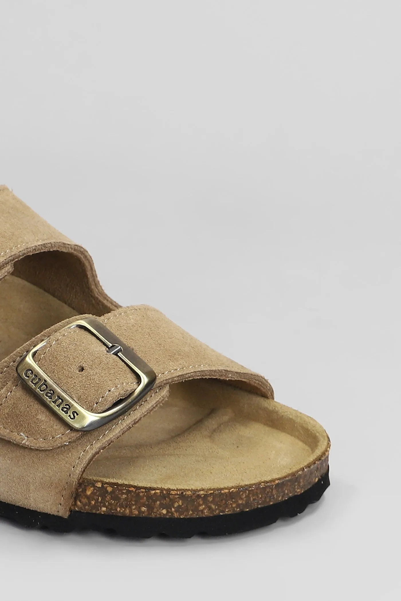 Amalia Flats in taupe suede