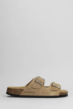 Amalia Flats in taupe suede