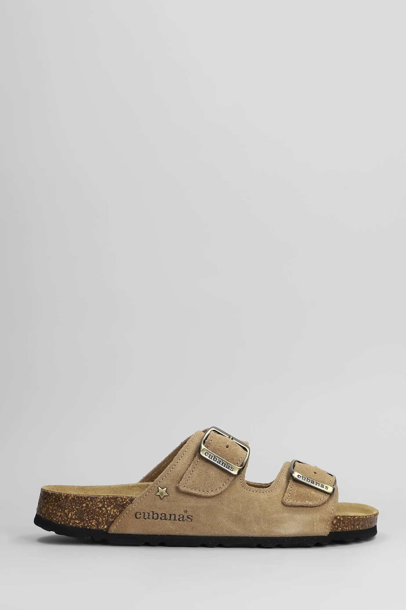 Amalia Flats in taupe suede