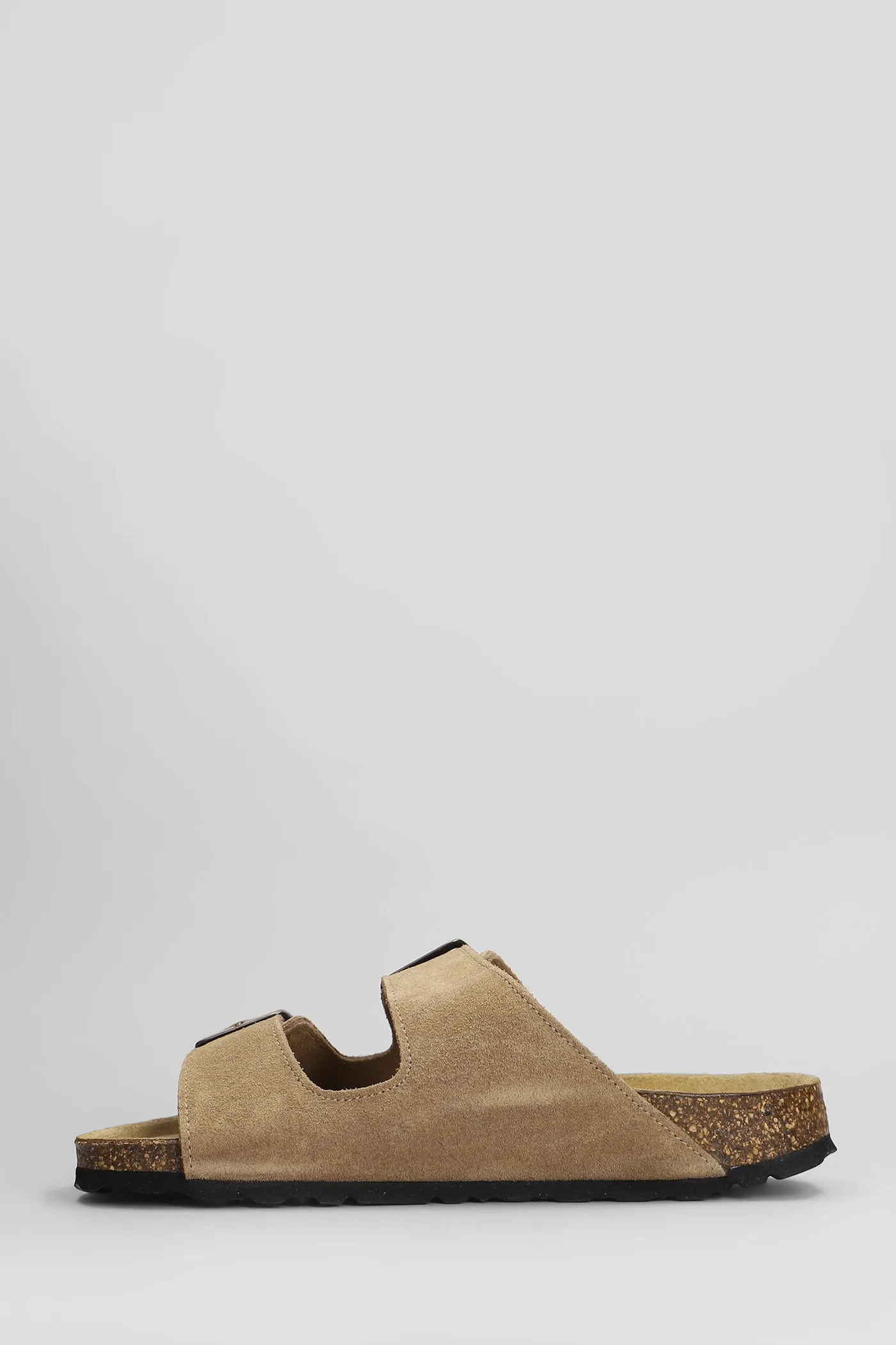 Amalia Flats in taupe suede