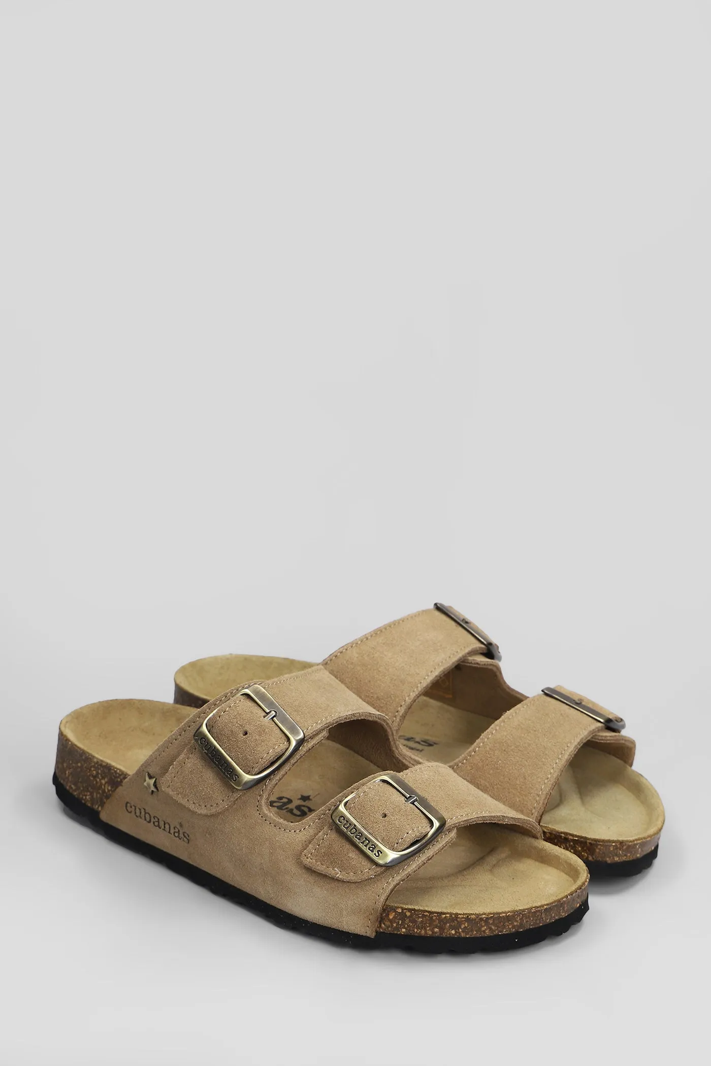 Amalia Flats in taupe suede
