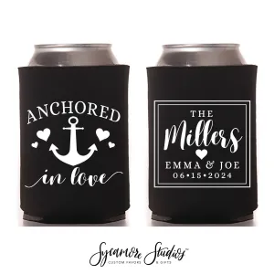 Anchored In Love - Wedding Can Cooler #172R