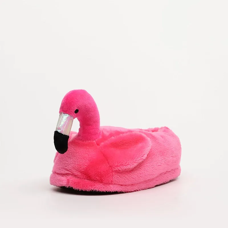 Animal Slippers Winter Women Home Slippers Indoor Warm Flamingo Cartoon
