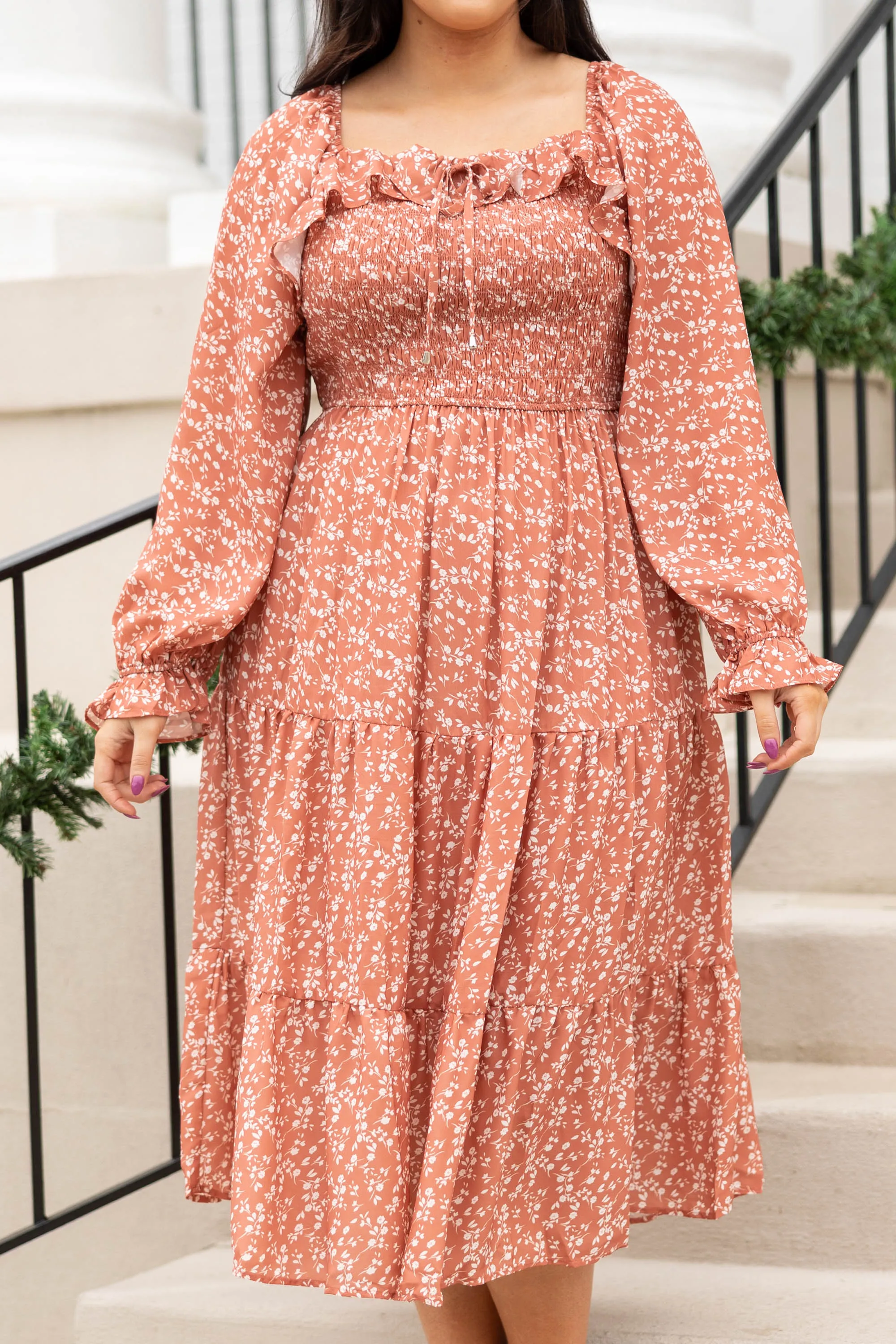 Another Trip Dress, Rust