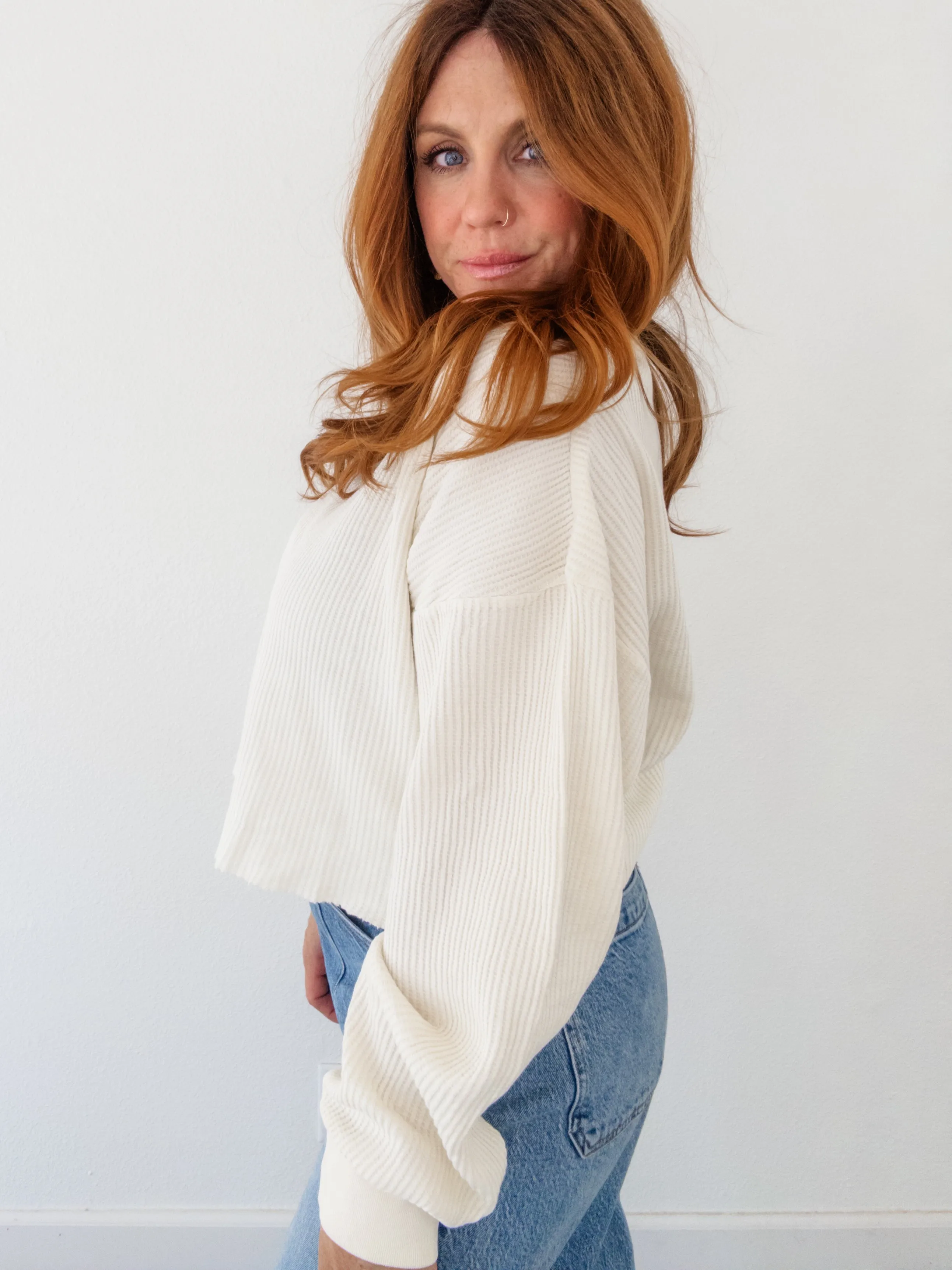 Aubrey Waffle Knit Long Sleeve