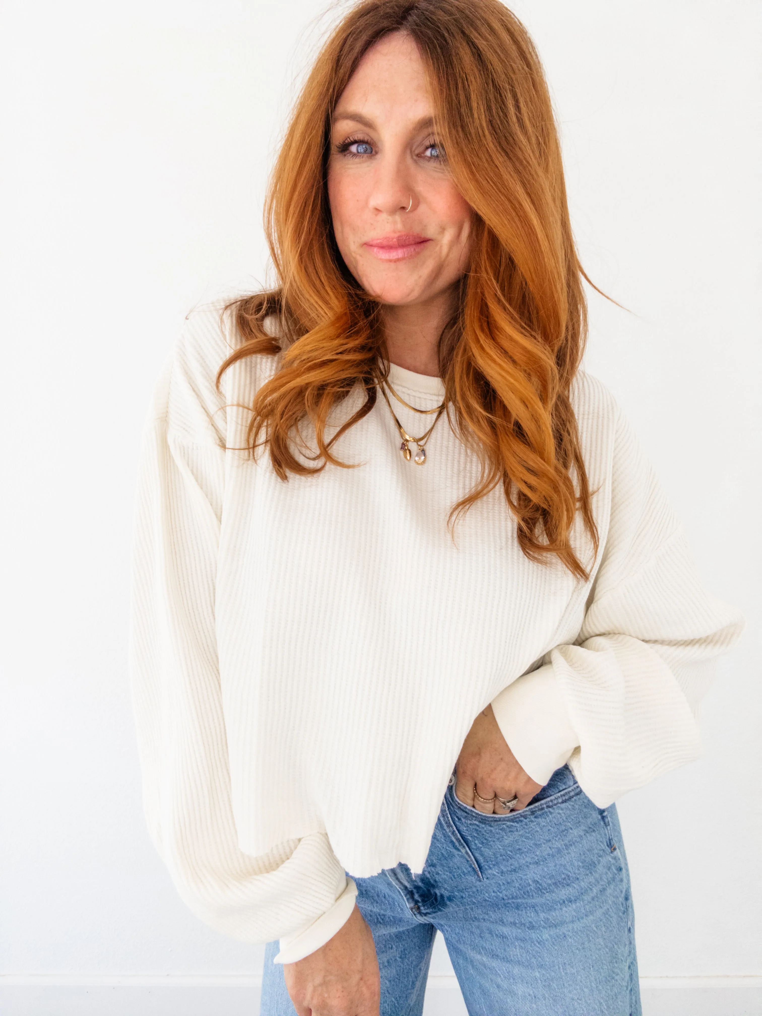 Aubrey Waffle Knit Long Sleeve