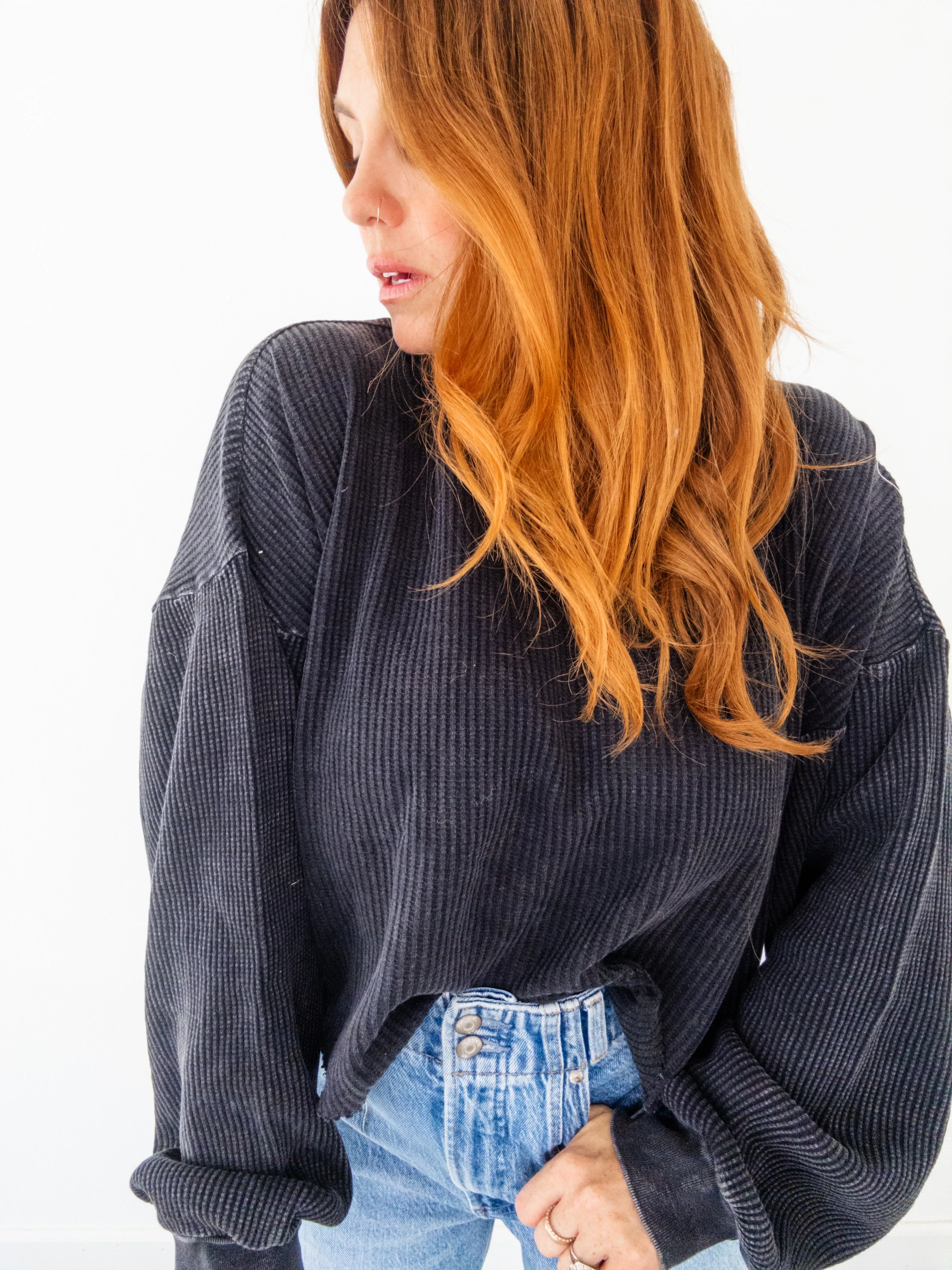 Aubrey Waffle Knit Long Sleeve