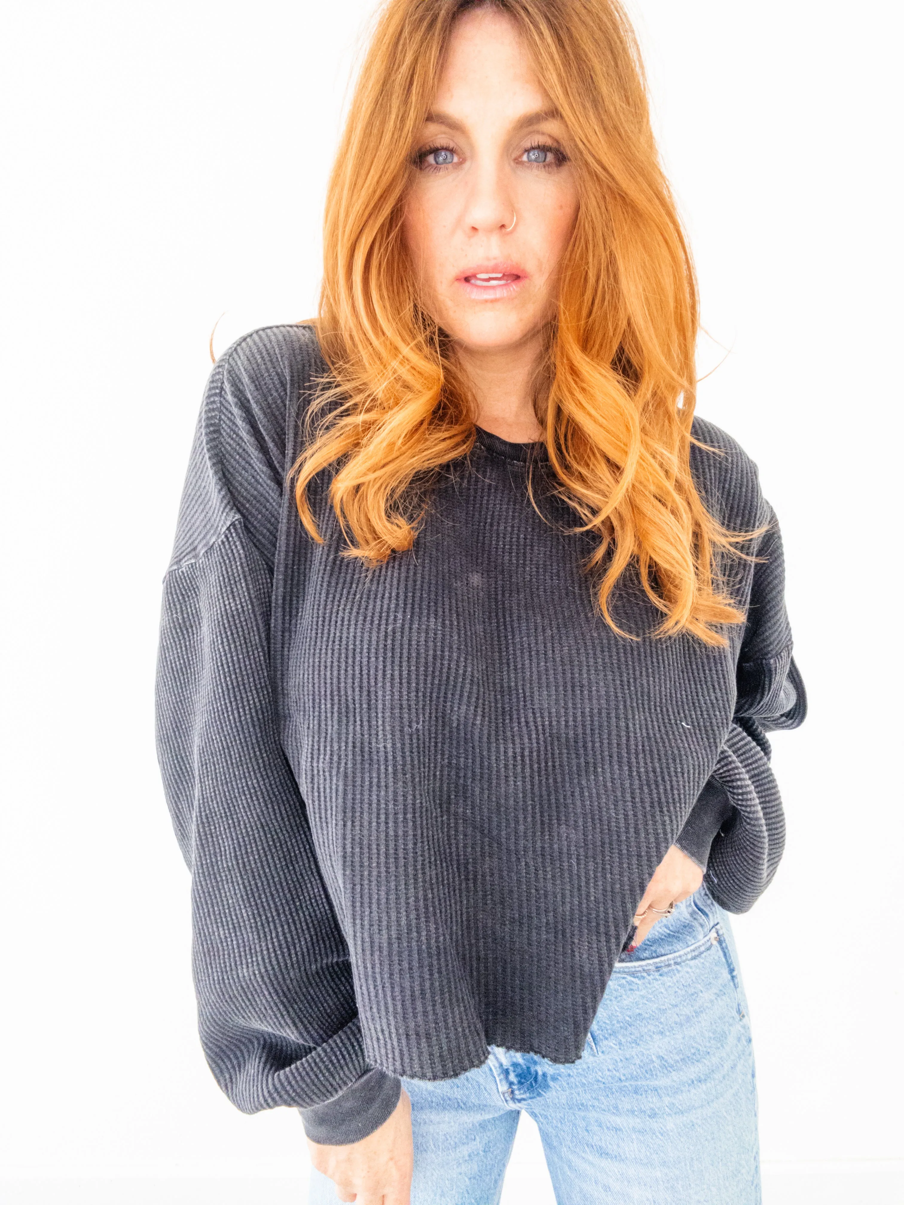 Aubrey Waffle Knit Long Sleeve