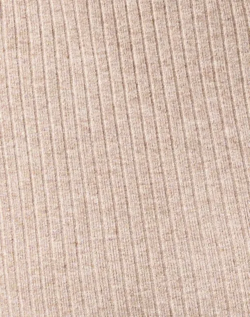 Beige Rib Knit Dress