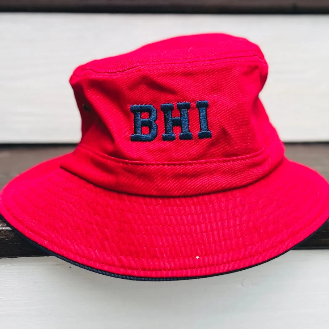 BHI Embroidered Monogram Sandwich Brim Bucket Hat