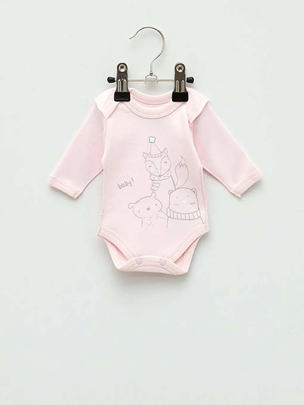 Bi Organic V-Neck Long Sleeve Printed Premature Baby Girl 3-Piece Set