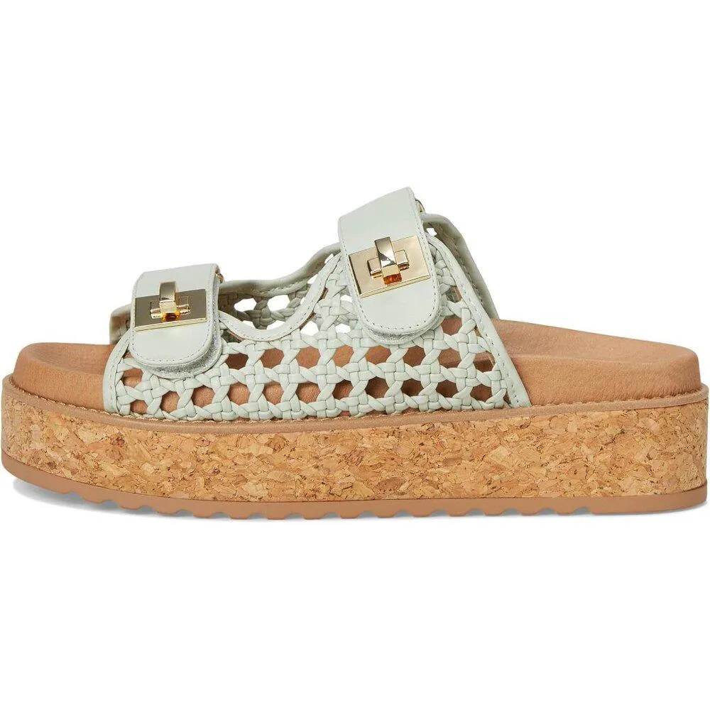 Bigschmona Mint Platform Slide Sandals