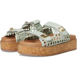 Bigschmona Mint Platform Slide Sandals
