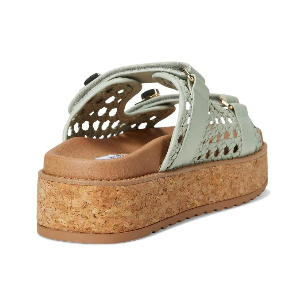 Bigschmona Mint Platform Slide Sandals