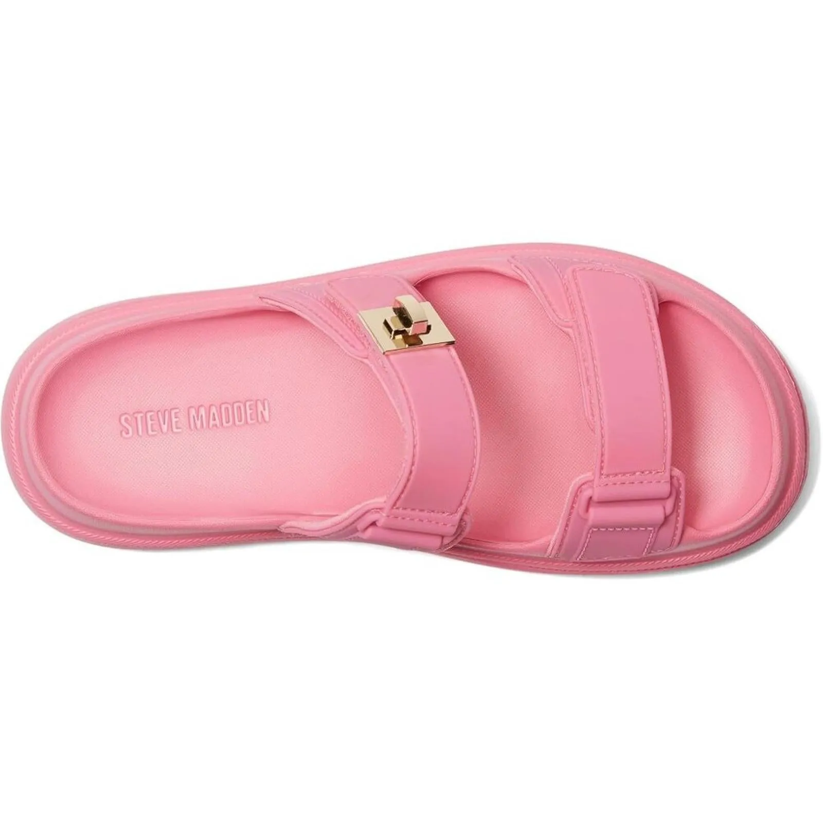 Bigschmona Pink Jelly Platform Slide Sandals