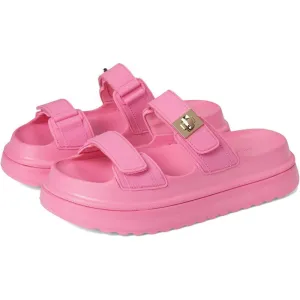 Bigschmona Pink Jelly Platform Slide Sandals