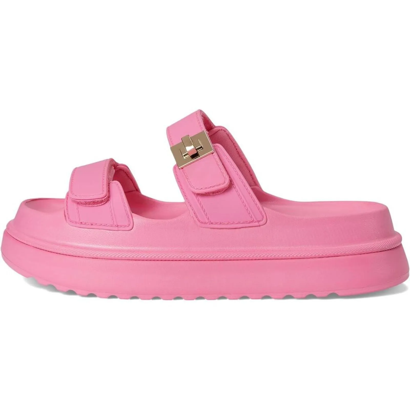 Bigschmona Pink Jelly Platform Slide Sandals