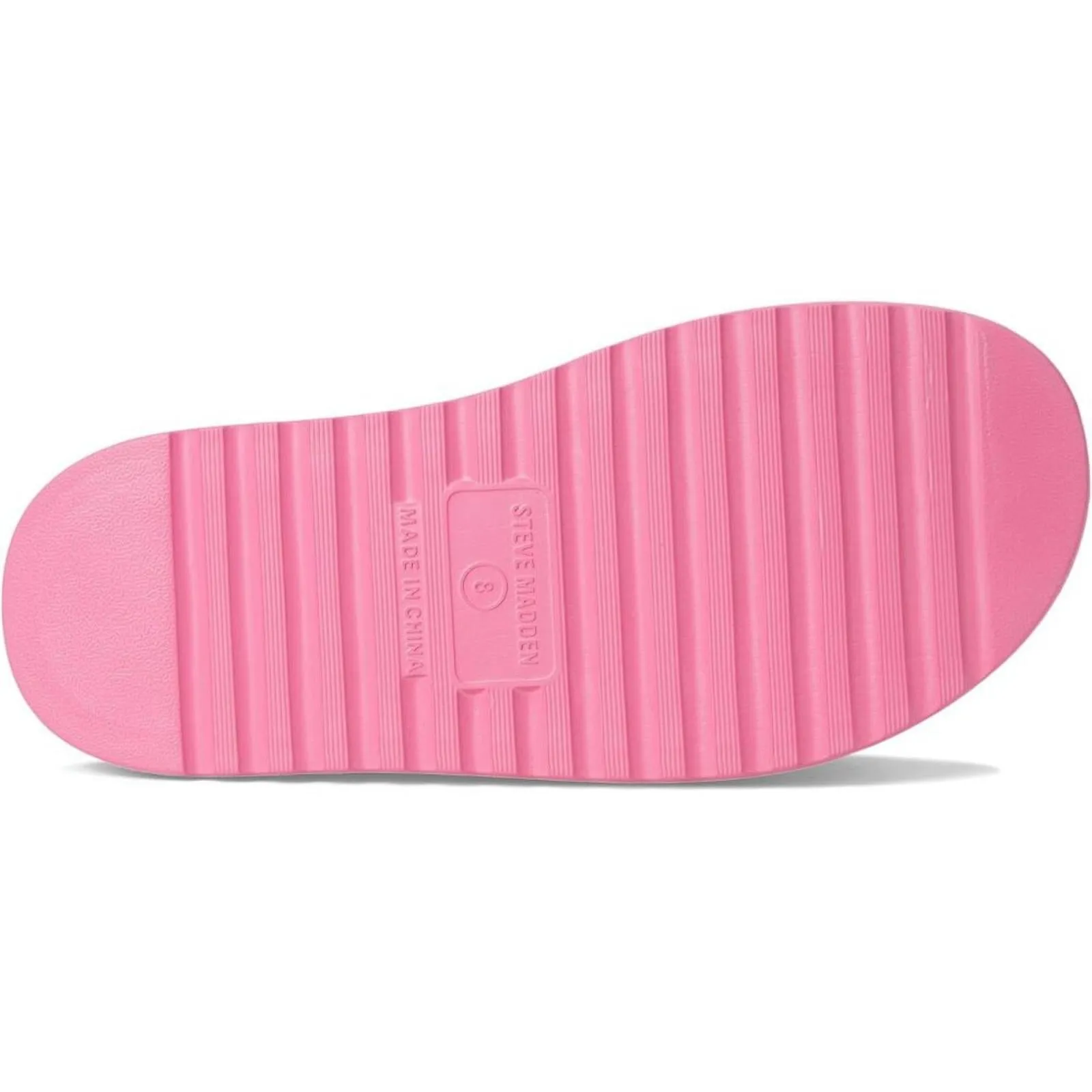 Bigschmona Pink Jelly Platform Slide Sandals