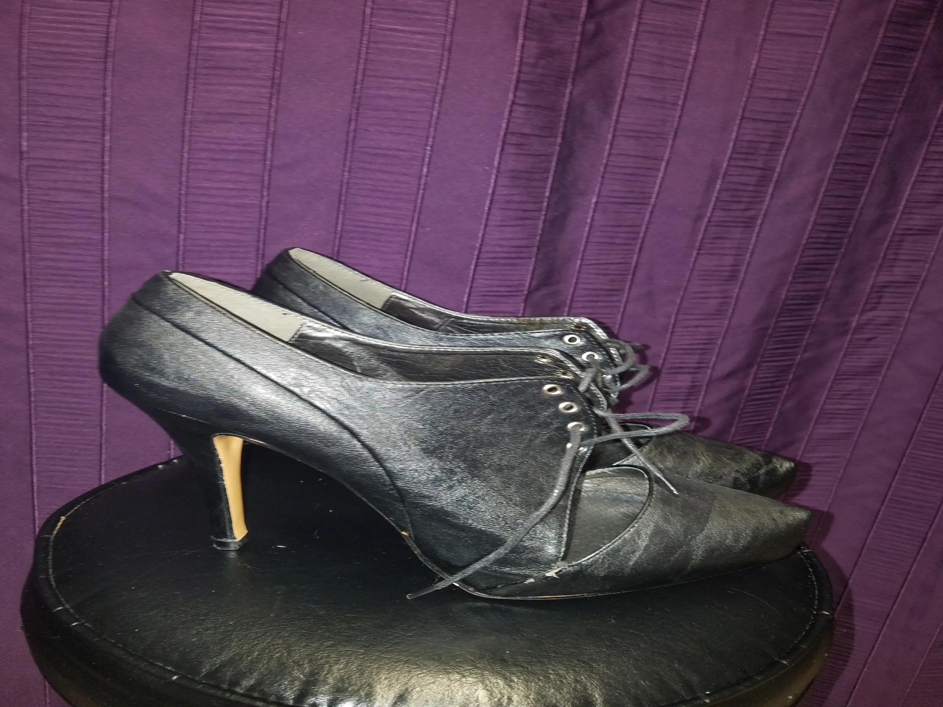 Black cutout booties sz 11