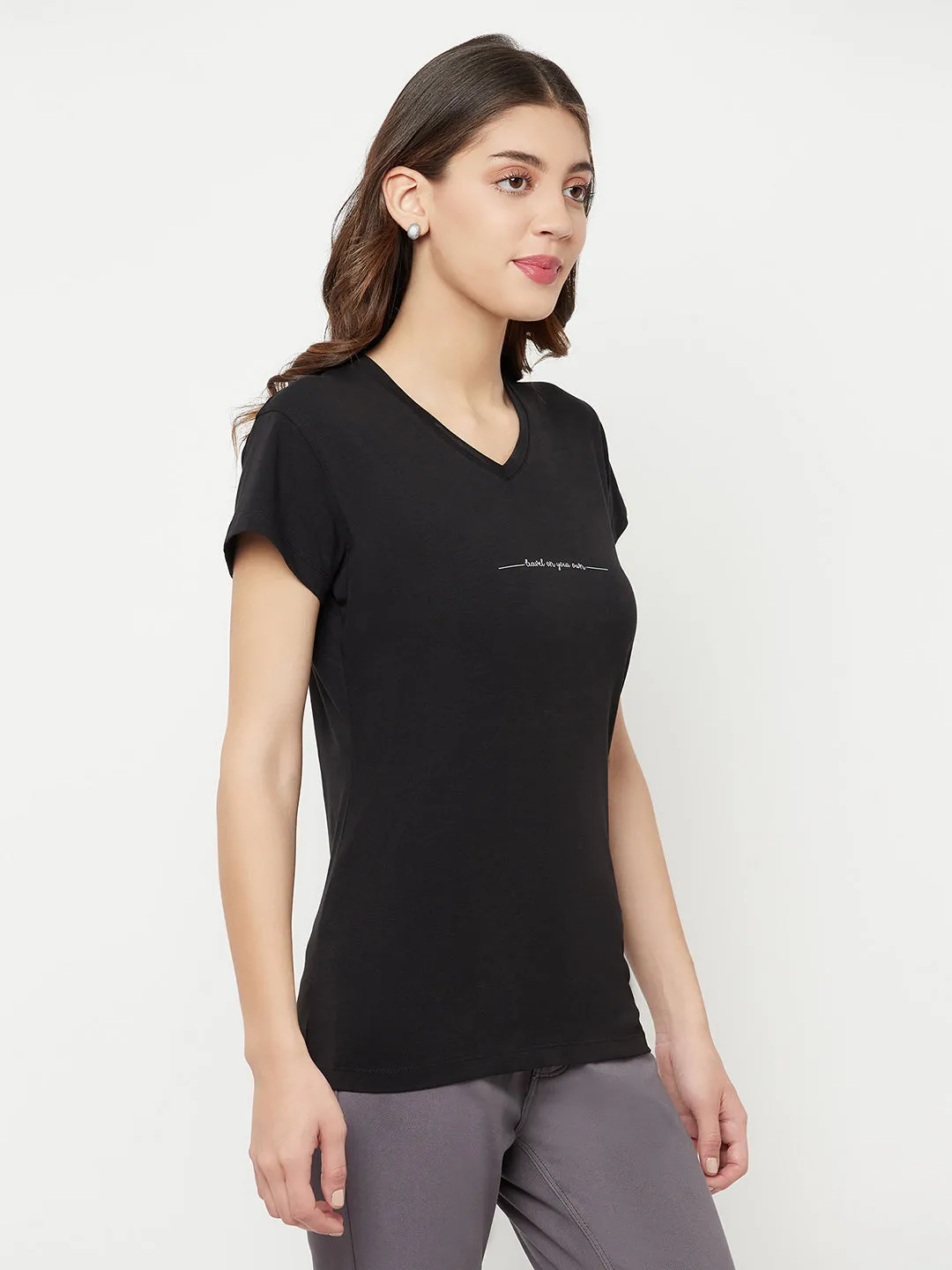 Black Typography T-Shirt