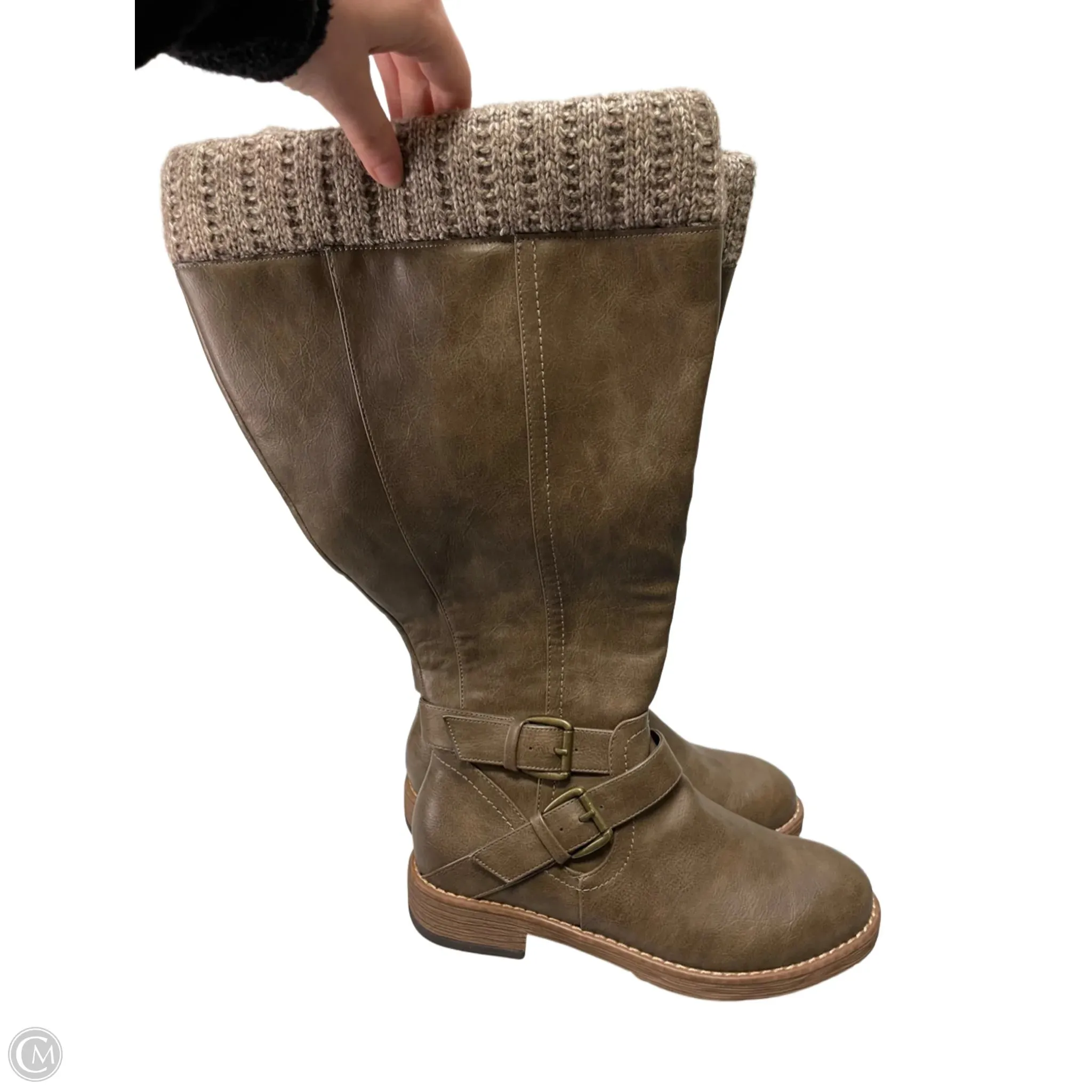 Boots Knee Flats By Torrid In Tan, Size: 8