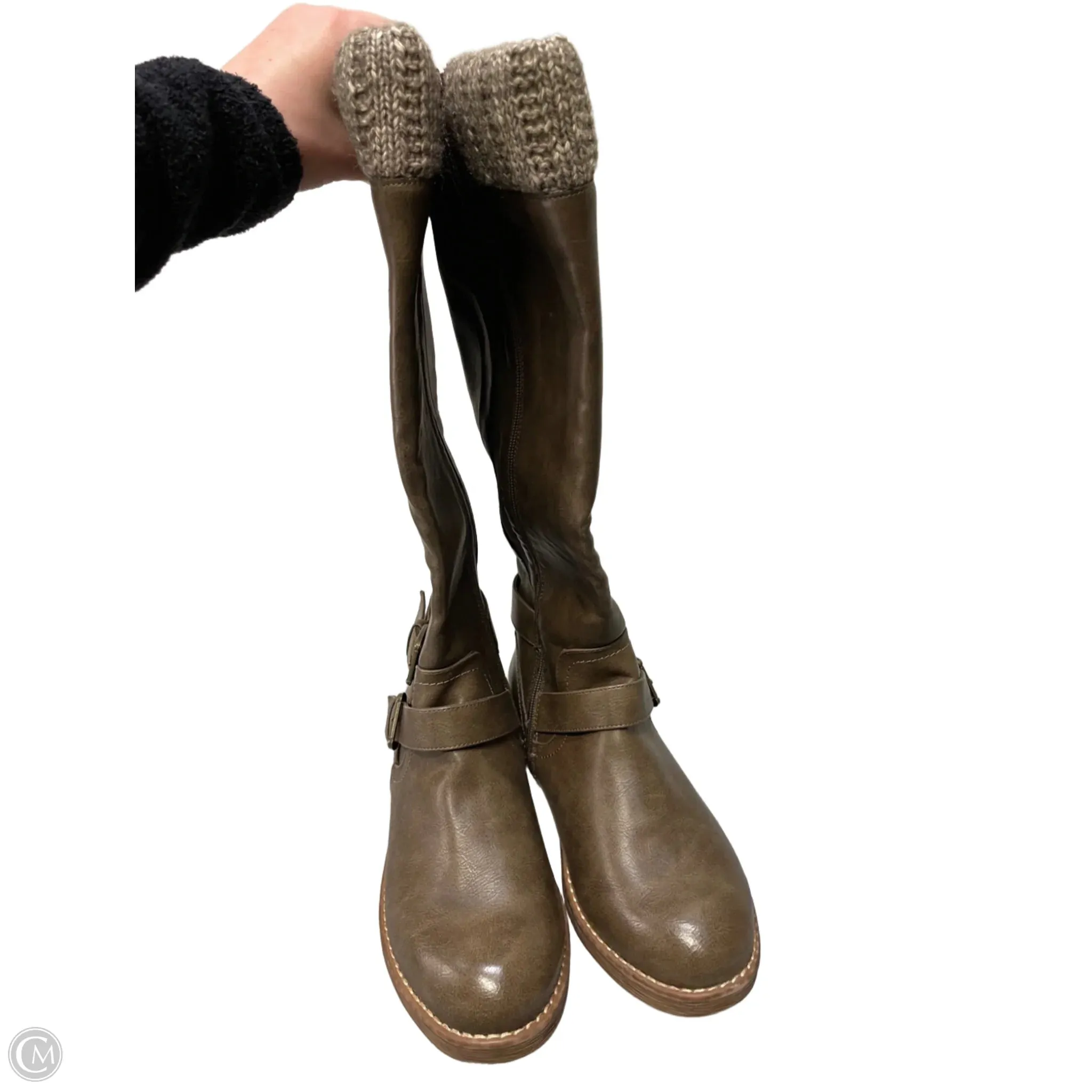 Boots Knee Flats By Torrid In Tan, Size: 8