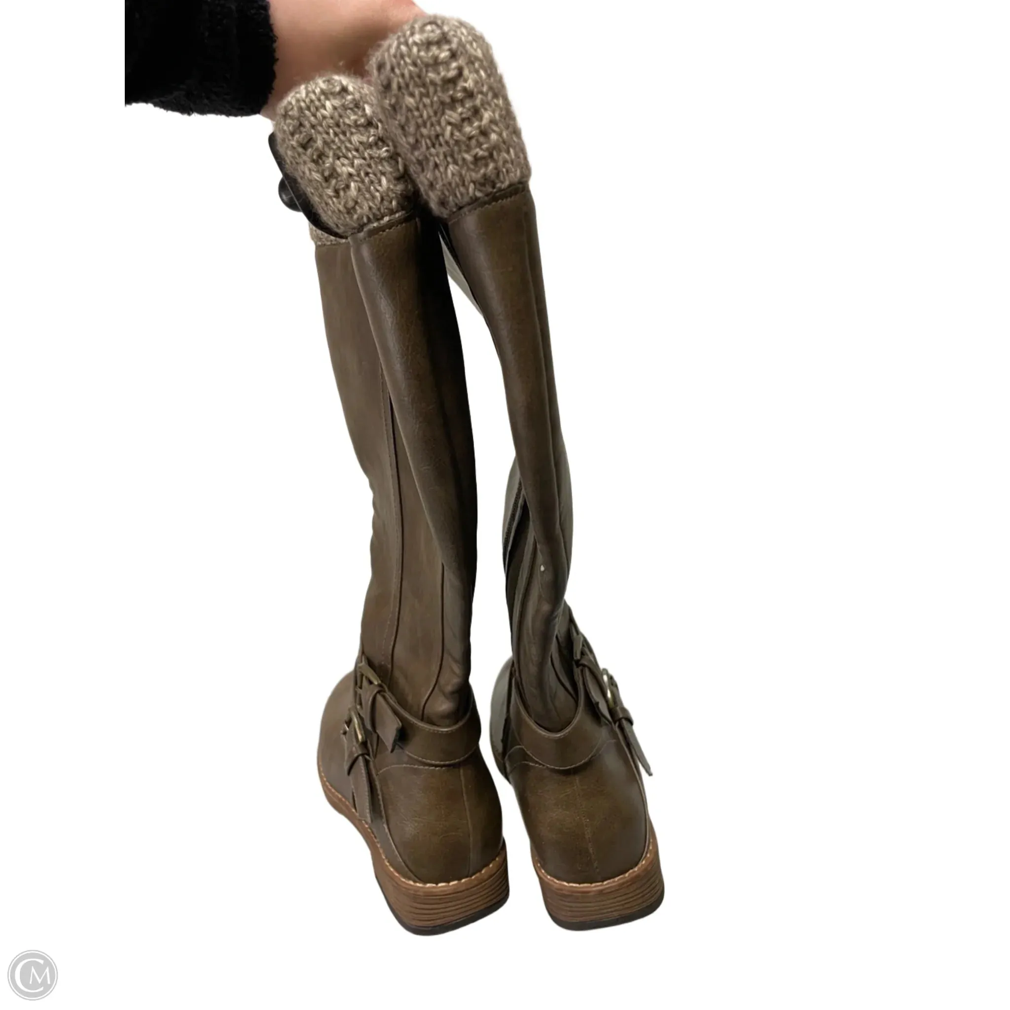 Boots Knee Flats By Torrid In Tan, Size: 8
