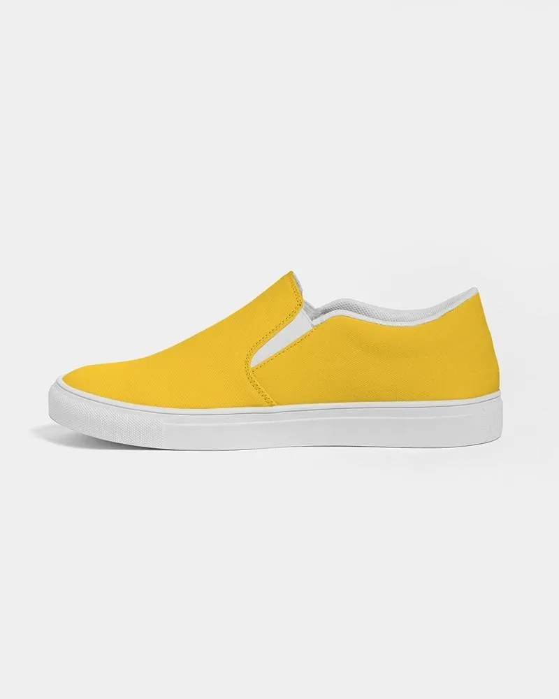 Bright Orange Yellow Slip-On Canvas Sneakers | Women's | Bright Pure Orange Yellow | C0M25Y100K0