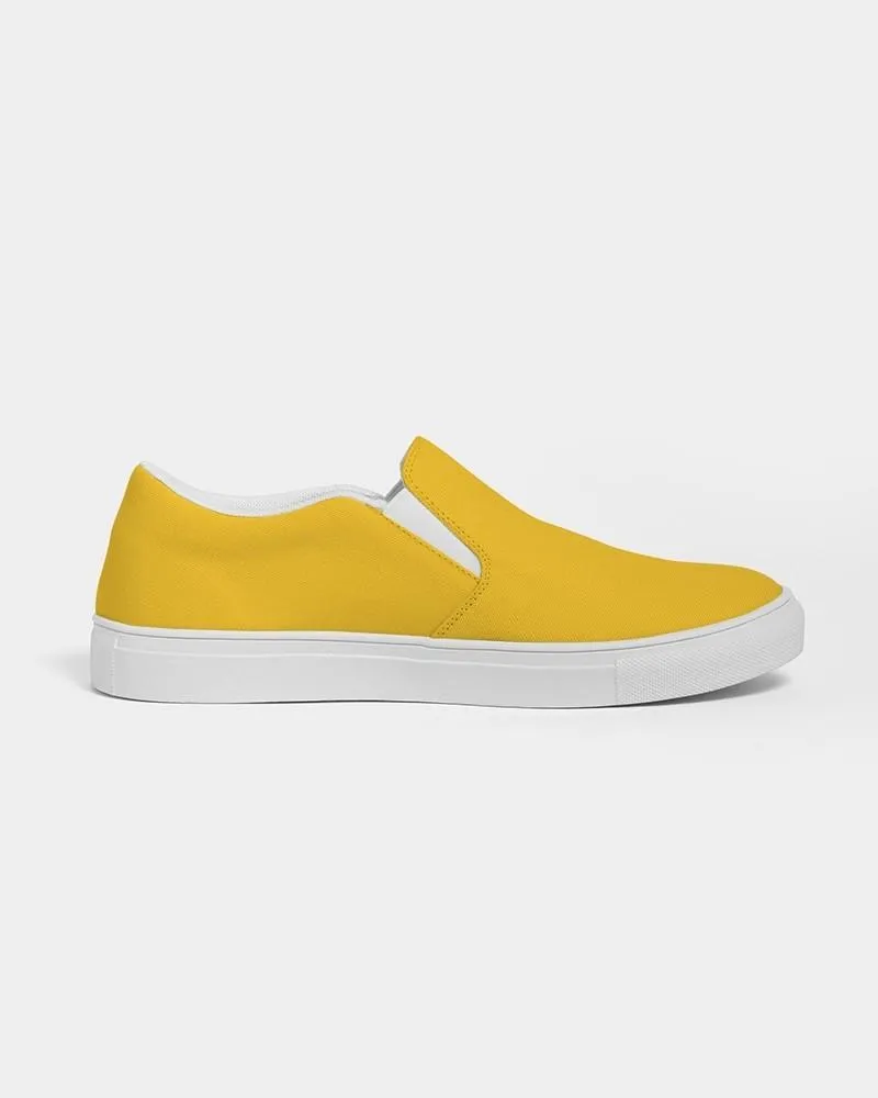 Bright Orange Yellow Slip-On Canvas Sneakers | Women's | Bright Pure Orange Yellow | C0M25Y100K0