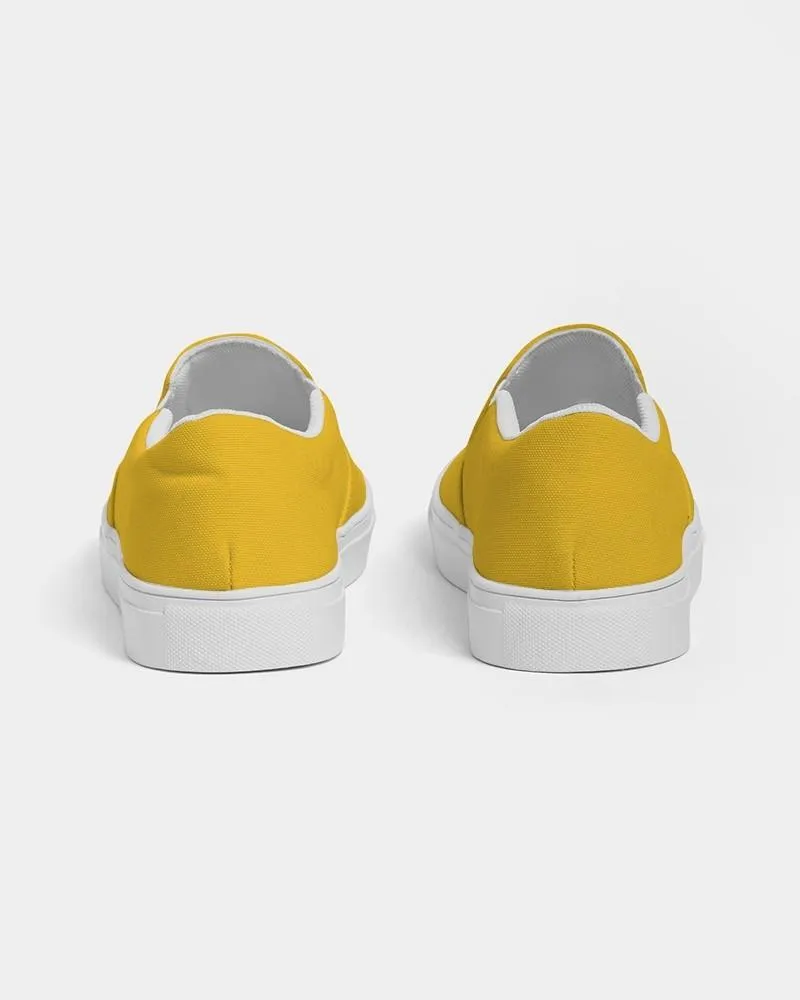 Bright Orange Yellow Slip-On Canvas Sneakers | Women's | Bright Pure Orange Yellow | C0M25Y100K0