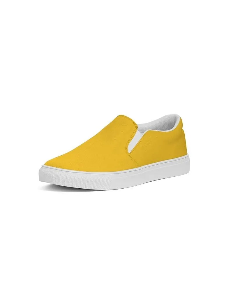 Bright Orange Yellow Slip-On Canvas Sneakers | Women's | Bright Pure Orange Yellow | C0M25Y100K0