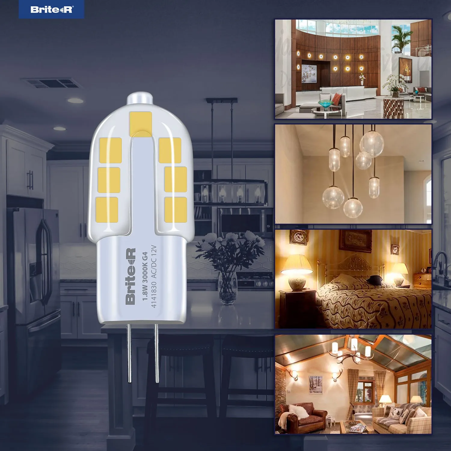 Brite-R 1.8W G4 LED Bulb Warm White 3000K