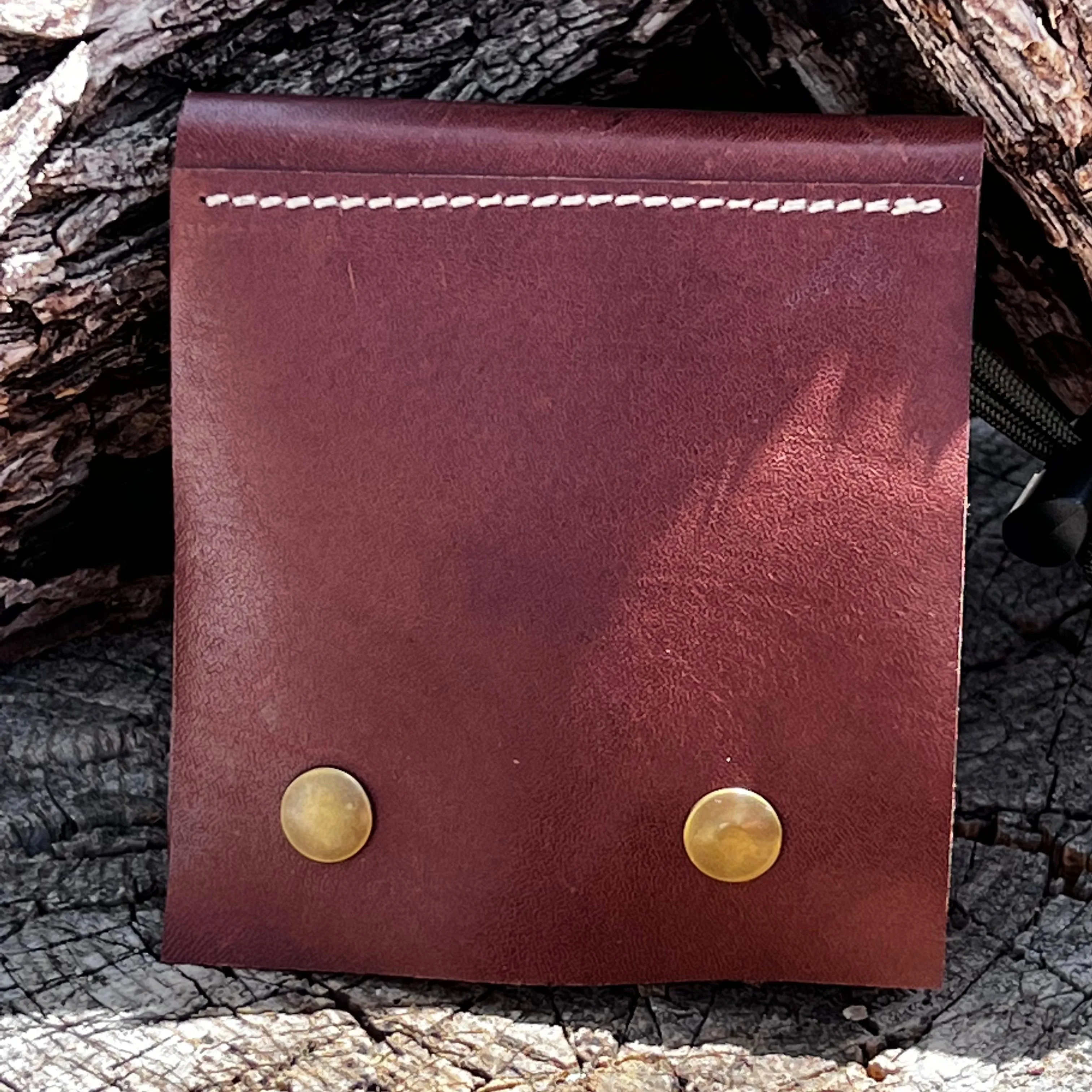 Bushcraft Foraging Pouch Gathering Bag Dump Sack Folding Pocket Kangaroo Leather (olive)