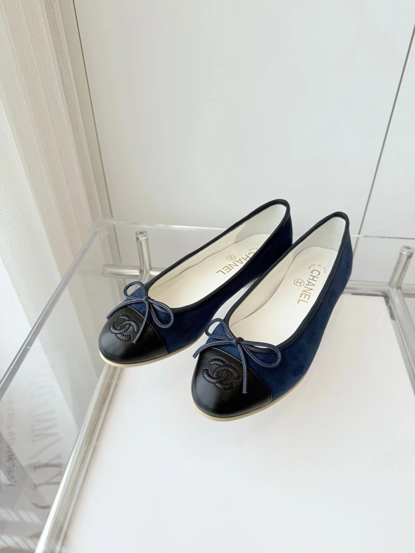 CC Ballet Flat Navy Blue Suede 238766