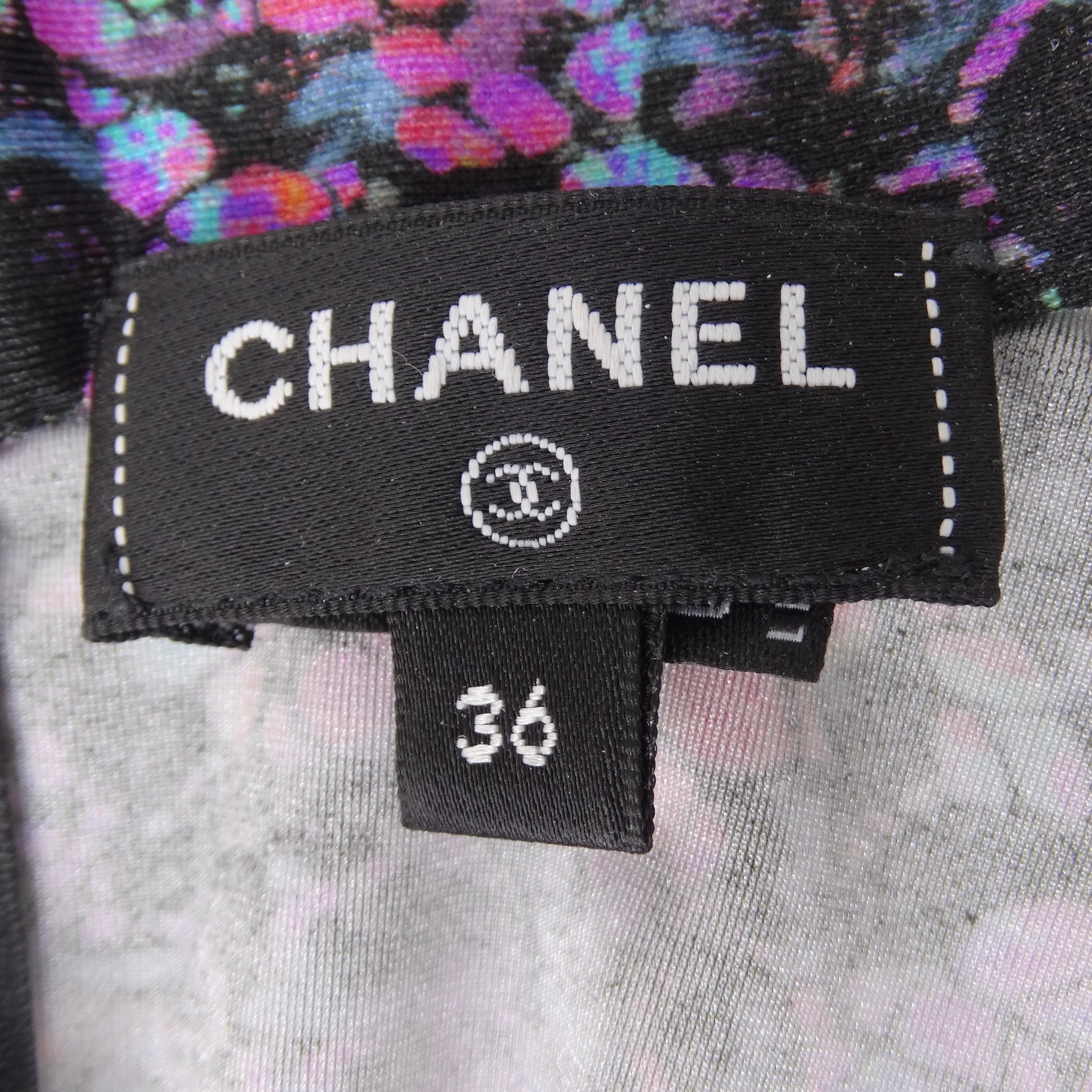 Chanel FW 2022-23 Printed Logo Turtleneck Top
