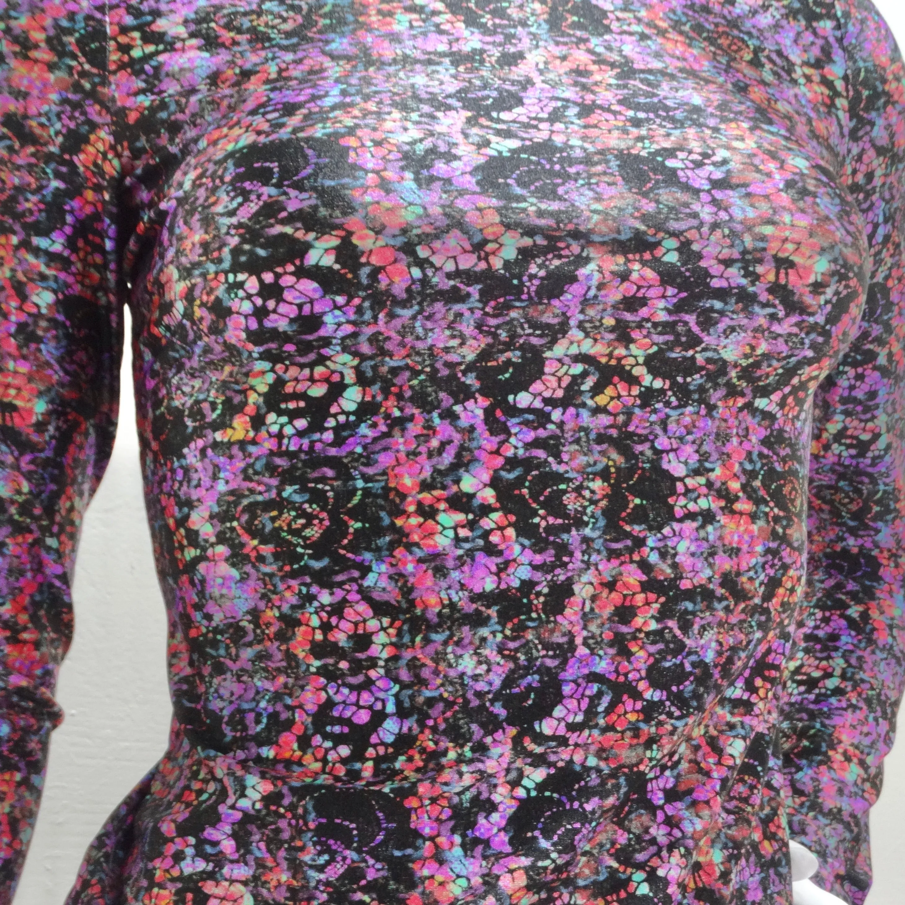Chanel FW 2022-23 Printed Logo Turtleneck Top