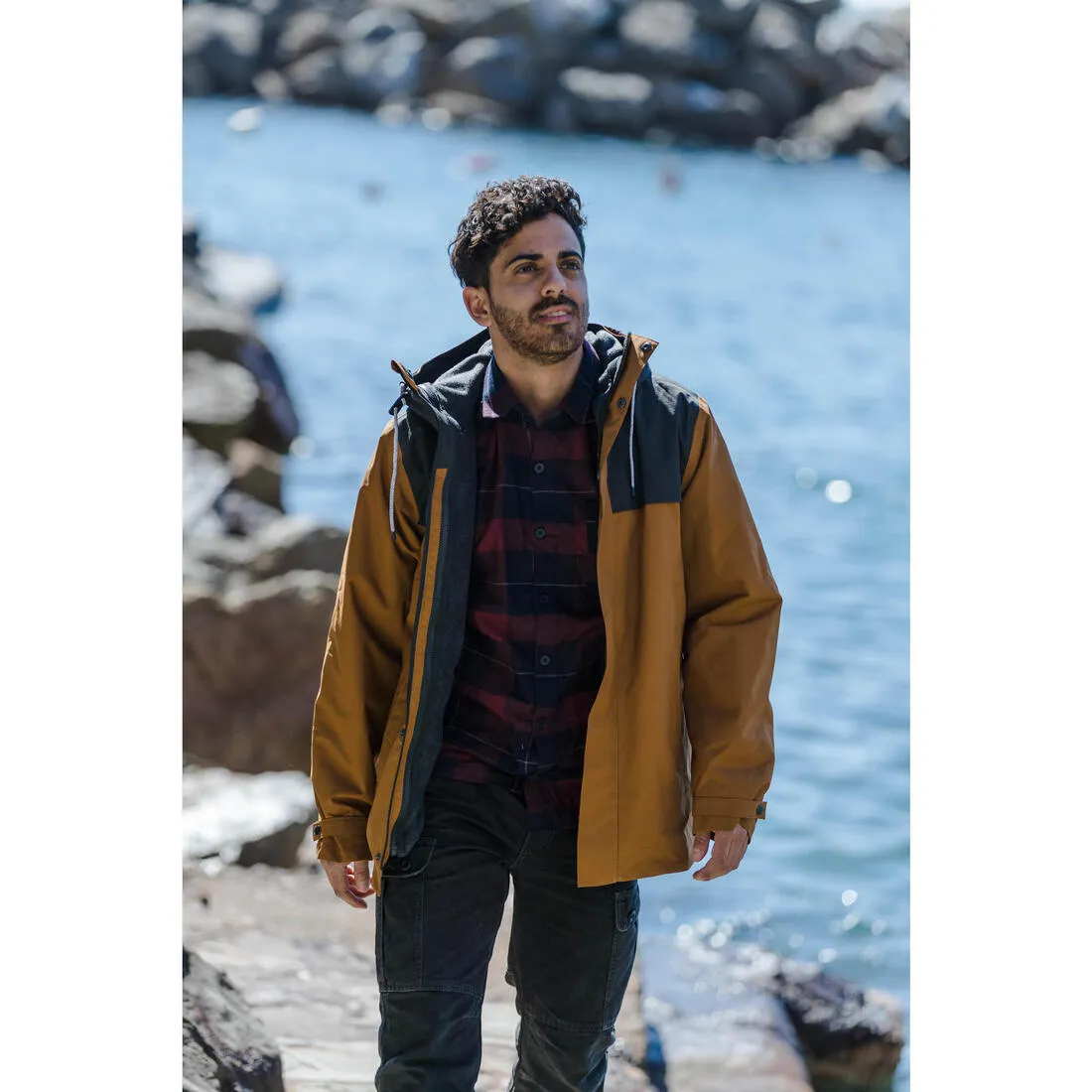 Chemise de trekking voyage - TRAVEL500 WARM homme