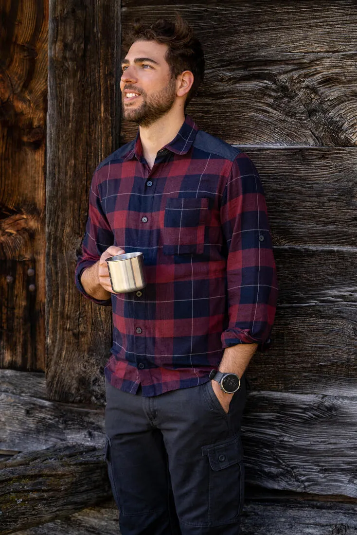 Chemise de trekking voyage - TRAVEL500 WARM homme