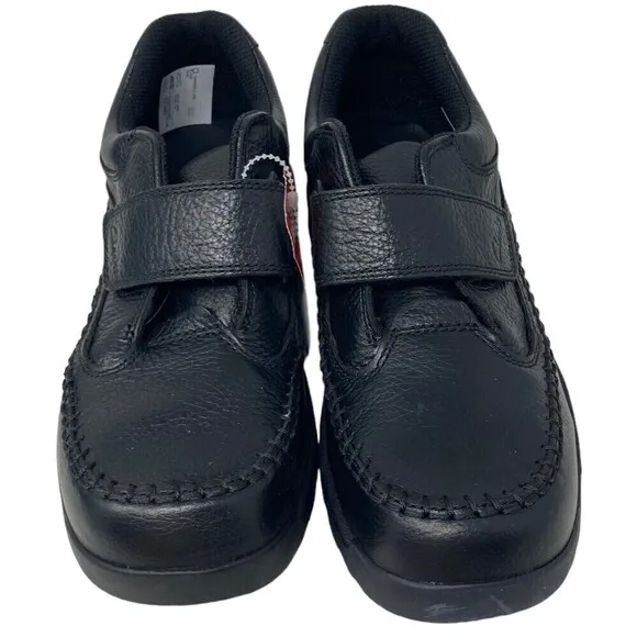 Clarks Boys Black Caribou Sneakers Size 4.5 H Leather NEW NIB
