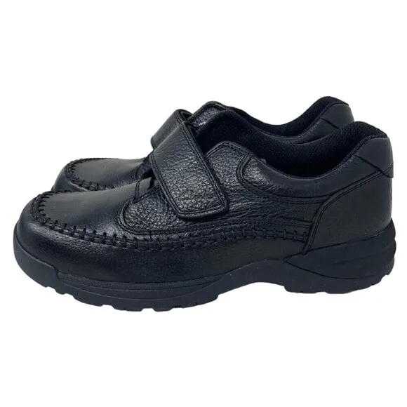 Clarks Boys Black Caribou Sneakers Size 4.5 H Leather NEW NIB