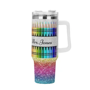 COLORED PENCIL Mood 40oz Stainless Steel Tumbler With Straw