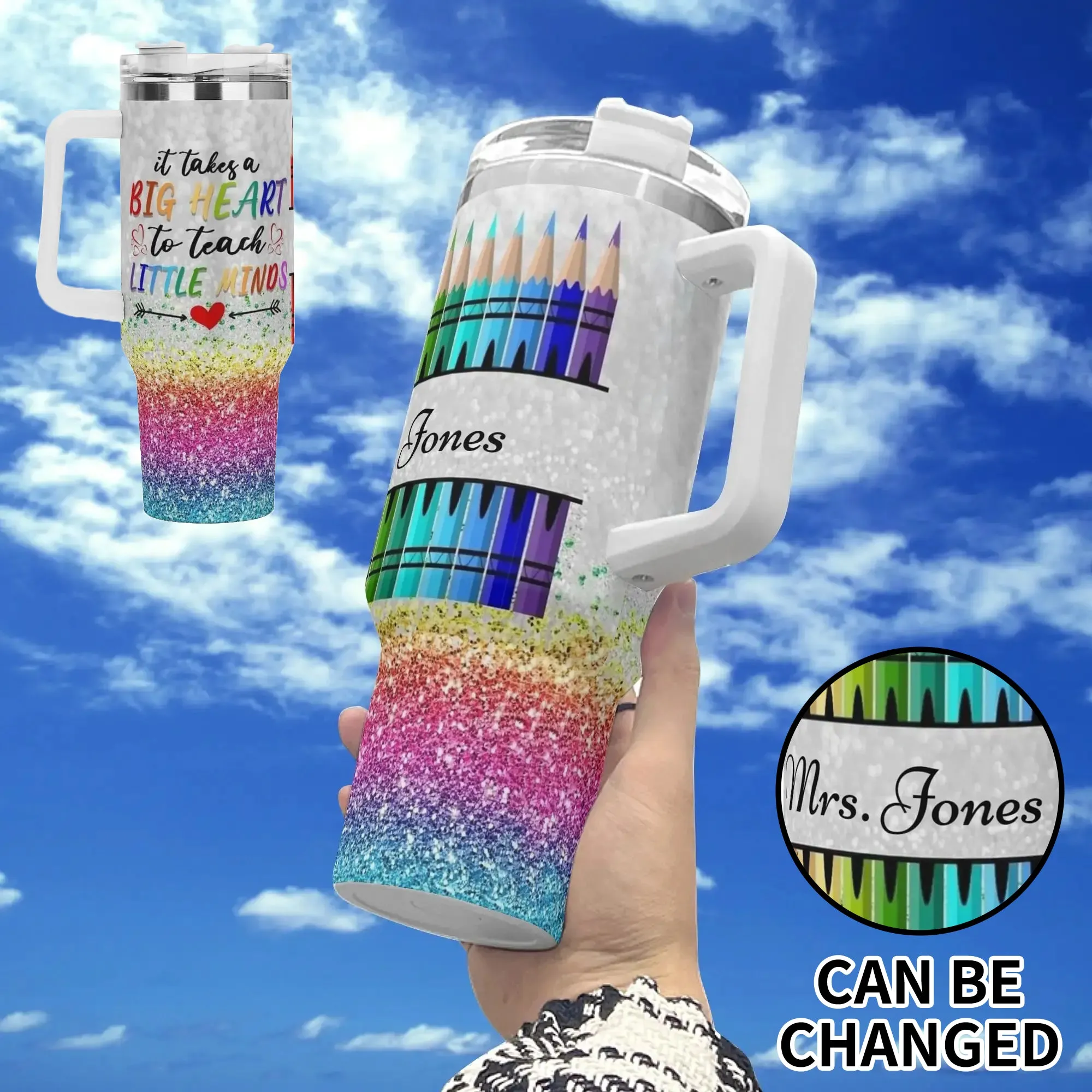 COLORED PENCIL Mood 40oz Stainless Steel Tumbler With Straw