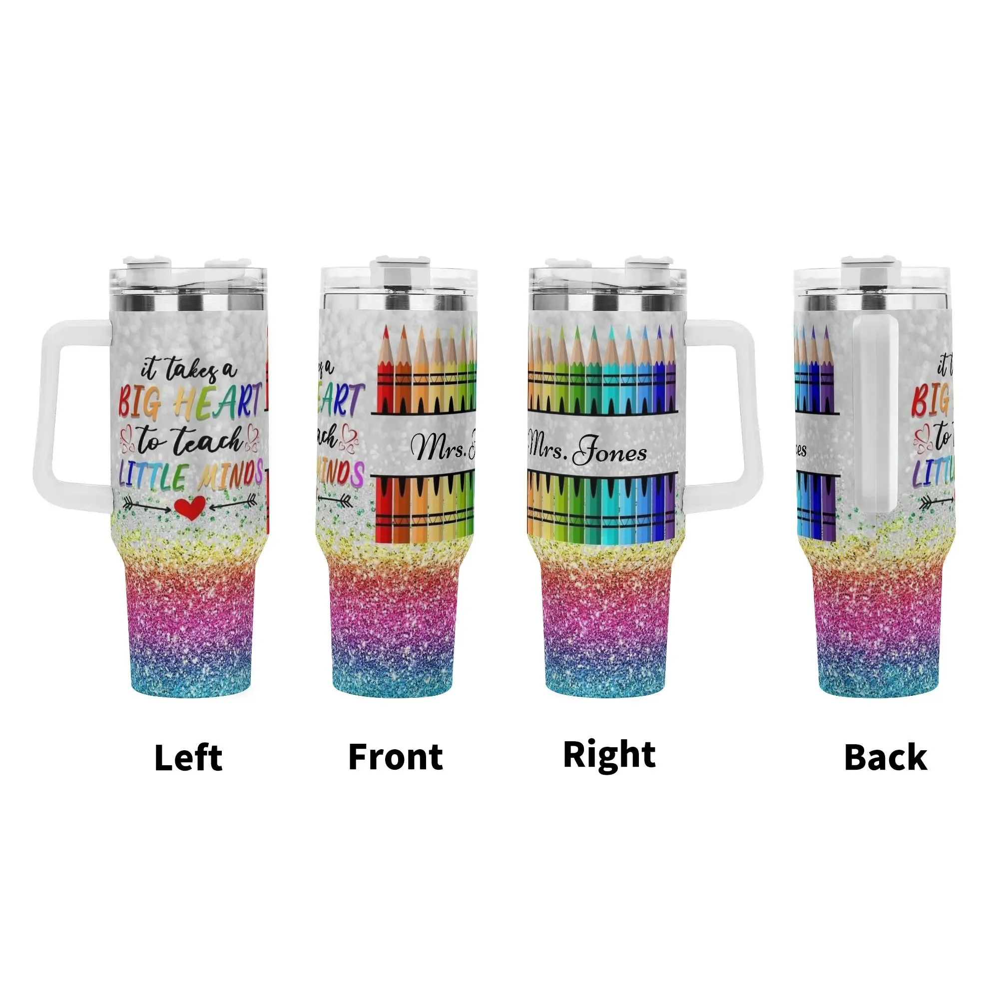 COLORED PENCIL Mood 40oz Stainless Steel Tumbler With Straw